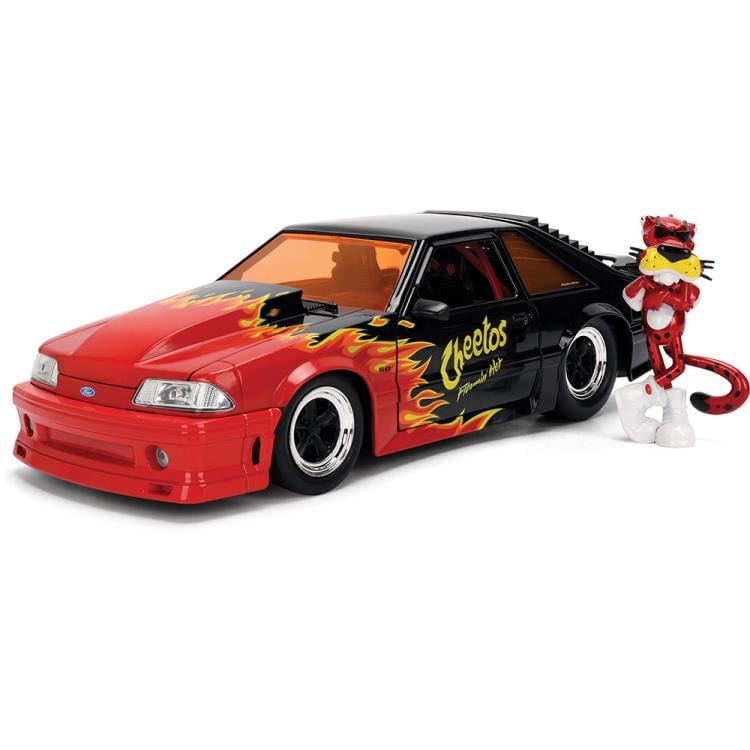 Flaming Hot Cheetos Die-Cast Chester Cheetah Figurine & 1989 Ford