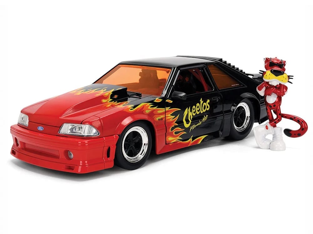 Flaming Hot Cheetos Die-Cast Chester Cheetah Figurine & 1989 Ford