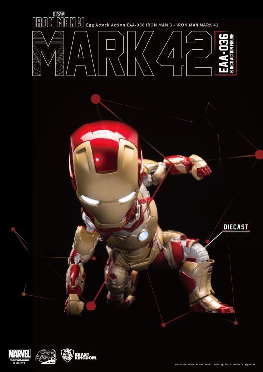 Iron Man 3 Egg Attack Action EAA-036 Iron Man Mark XLII Gallery Image 5