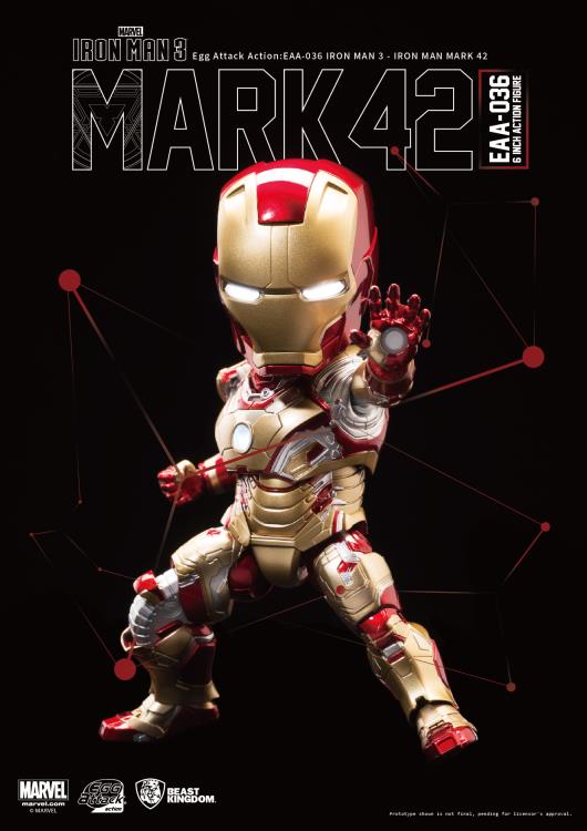 Iron Man 3 Egg Attack Action EAA-036 Iron Man Mark XLII Gallery Image 4
