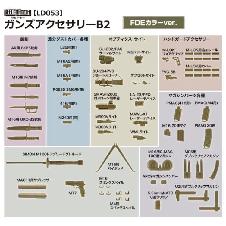 Little Armory LD053 Gun's Accessories B2 1/12 Scale Accessory Set Gallery Image 3