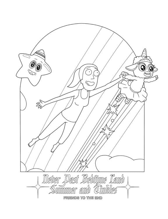 Rick and Morty Glow-in-the-Dark Coloring Book Gallery Image 6