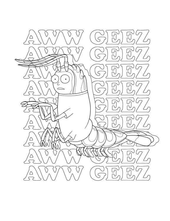 Rick and Morty Glow-in-the-Dark Coloring Book Gallery Image 7