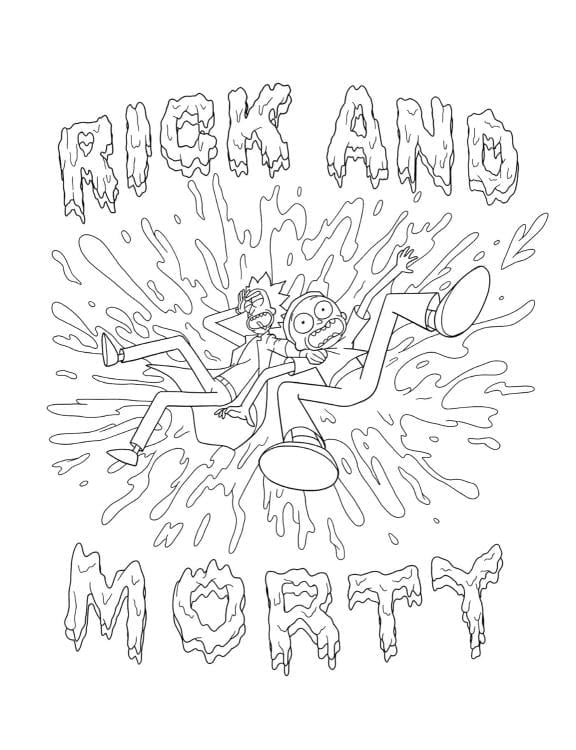 Rick and Morty Glow-in-the-Dark Coloring Book Gallery Image 4