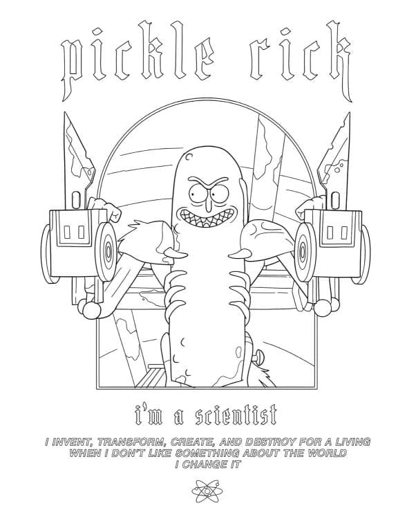 Rick and Morty Glow-in-the-Dark Coloring Book Gallery Image 8
