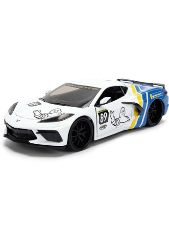 Bigtime Muscle 2020 Chevy C8 Corvette Stingray (Custom Michelin Graphics) 1/24 Scale Die-Cast Model Gallery Image 2