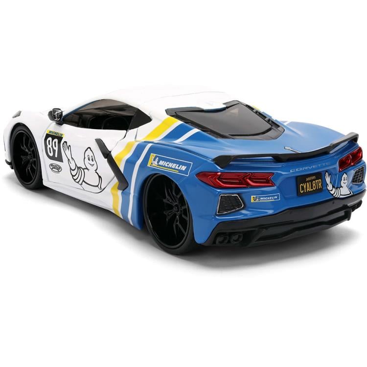 Bigtime Muscle 2020 Chevy C8 Corvette Stingray (Custom Michelin Graphics) 1/24 Scale Die-Cast Model Gallery Image 5