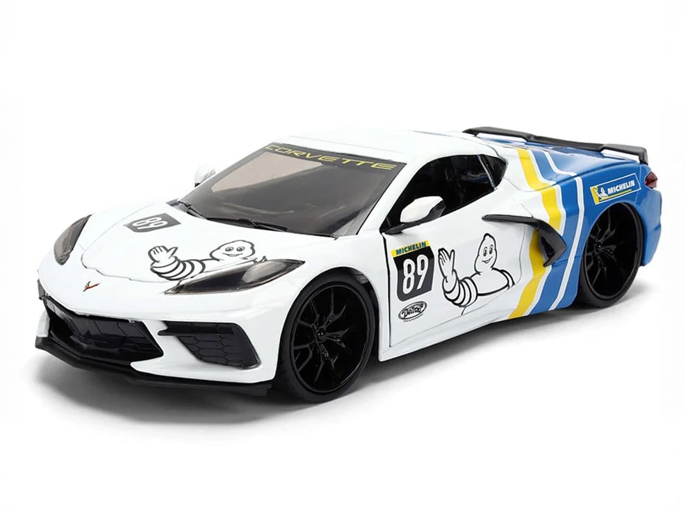 Bigtime Muscle 2020 Chevy C8 Corvette Stingray (Custom Michelin Graphics) 1/24 Scale Die-Cast Model Gallery Image 1