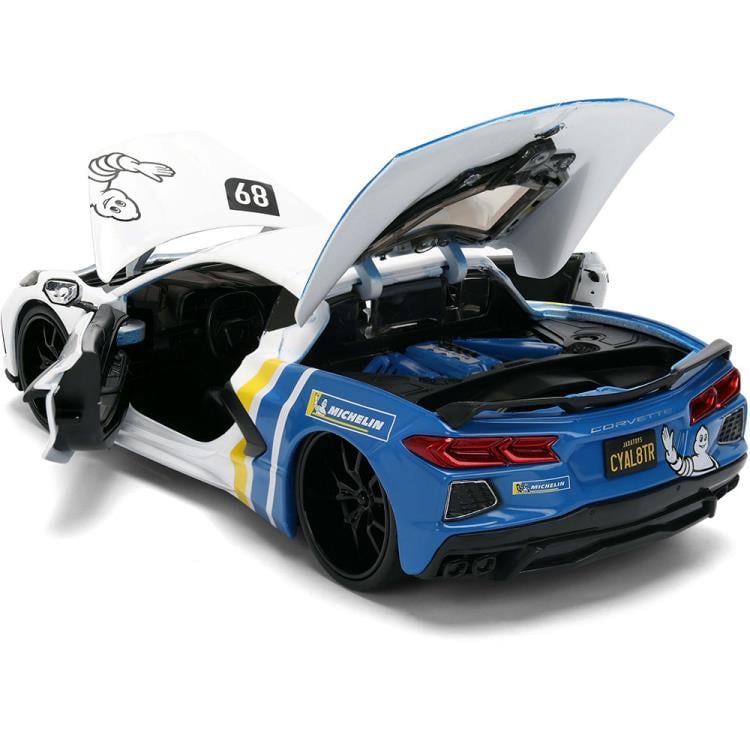 Bigtime Muscle 2020 Chevy C8 Corvette Stingray (Custom Michelin Graphics) 1/24 Scale Die-Cast Model Gallery Image 10