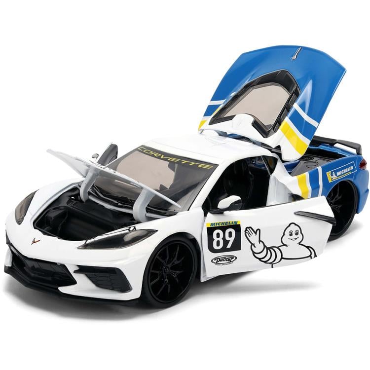 Bigtime Muscle 2020 Chevy C8 Corvette Stingray (Custom Michelin Graphics) 1/24 Scale Die-Cast Model Gallery Image 9