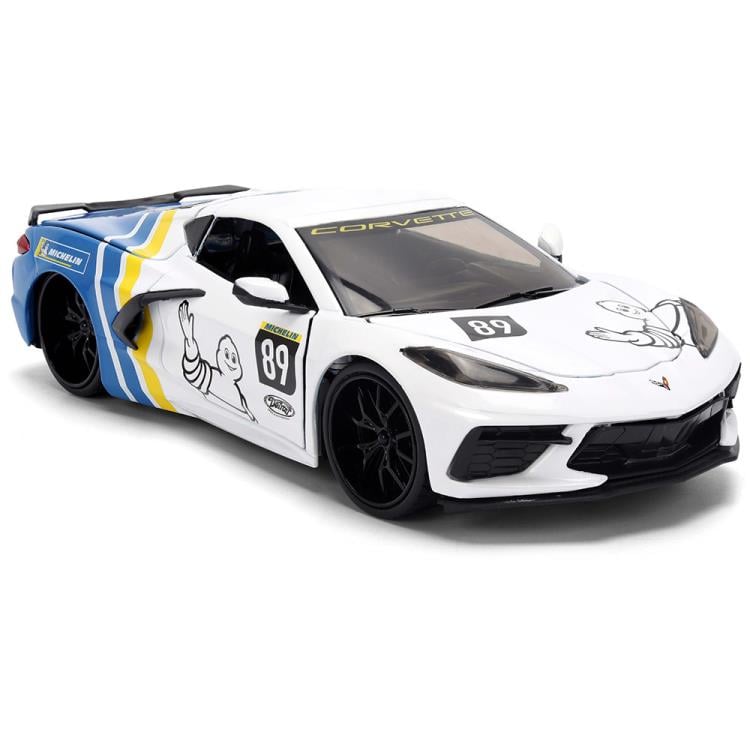 Bigtime Muscle 2020 Chevy C8 Corvette Stingray (Custom Michelin Graphics) 1/24 Scale Die-Cast Model Gallery Image 4