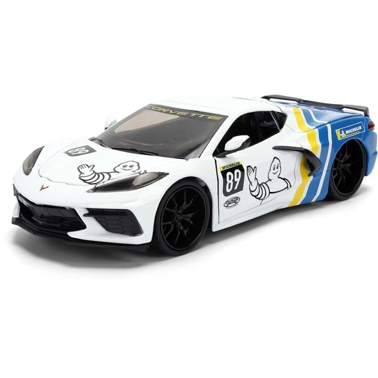Bigtime Muscle 2020 Chevy C8 Corvette Stingray (Custom Michelin Graphics) 1/24 Scale Die-Cast Model Gallery Image 11