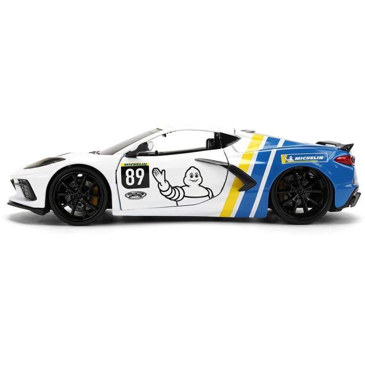 Bigtime Muscle 2020 Chevy C8 Corvette Stingray (Custom Michelin Graphics) 1/24 Scale Die-Cast Model Gallery Image 6