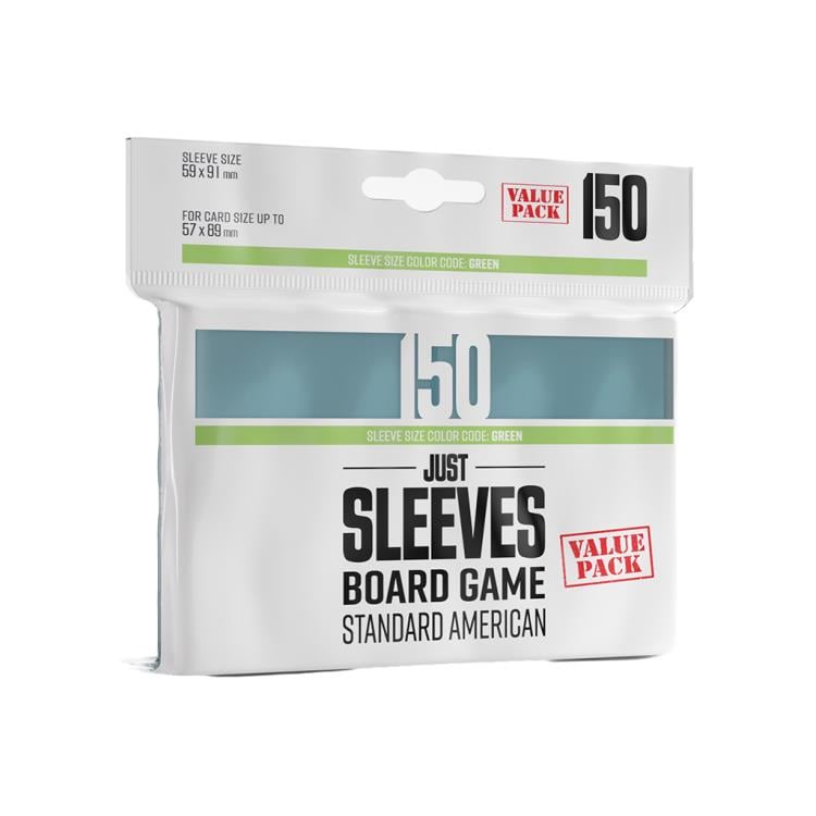 Just Sleeves Board Game Standard American Value Pack Card Sleeves (150) Case of 50 Packs Gallery Image 3