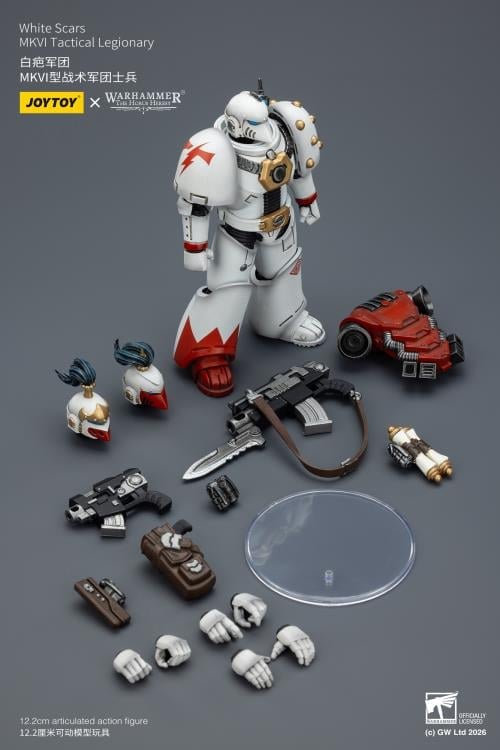 Warhammer: The Horus Heresy White Scars MKVI Tactical Legionary 1/18 Scale Action Figure Gallery Image 13