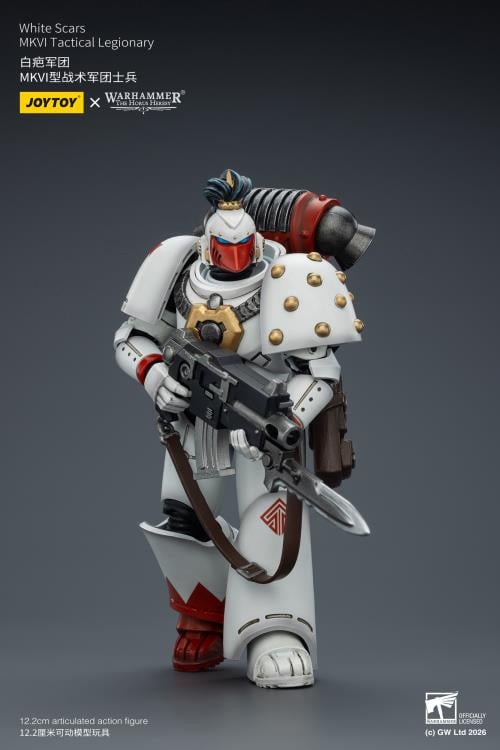 Warhammer: The Horus Heresy White Scars MKVI Tactical Legionary 1/18 Scale Action Figure Gallery Image 9