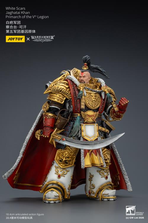 Warhammer: The Horus Heresy White Scars Jaghatai Khan, Primarch of the Vth Legion 1/18 Scale Action Figure Gallery Image 5