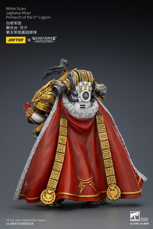 Warhammer: The Horus Heresy White Scars Jaghatai Khan, Primarch of the Vth Legion 1/18 Scale Action Figure Gallery Image 6