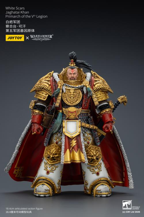 Warhammer: The Horus Heresy White Scars Jaghatai Khan, Primarch of the Vth Legion 1/18 Scale Action Figure Gallery Image 4