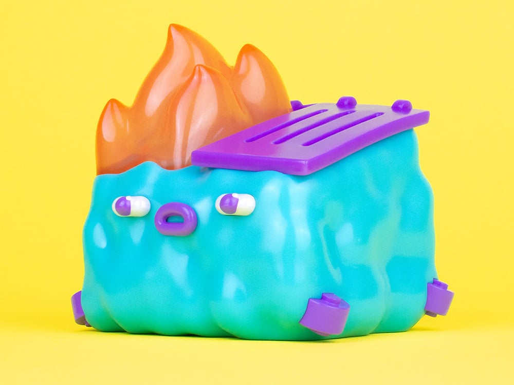 Dumpster Fire GlanderCo Vinyl Figure Gallery Image 1
