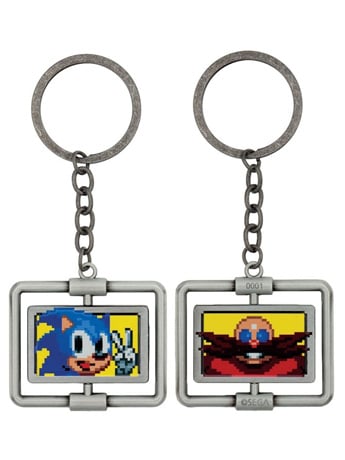 Image of Sonic the Hedgehog Sonic and Dr. Eggman Limited Edition Spinning Keyring
