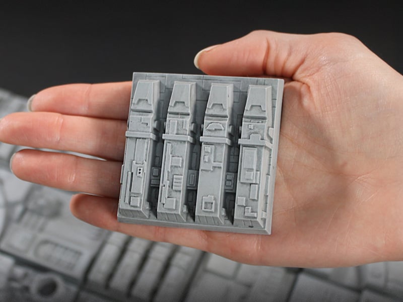 Star Wars: A New Hope Parts of the Galaxy Death Star Surface Tile 08 Magnet Gallery Image 1