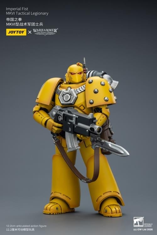 Warhammer: The Horus Heresy Imperial Fists MKVI Tactical Legionary 1/18 Scale Action Figure Gallery Image 6