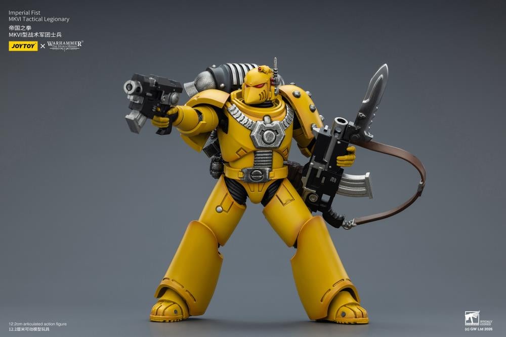 Warhammer: The Horus Heresy Imperial Fists MKVI Tactical Legionary 1/18 Scale Action Figure Gallery Image 11