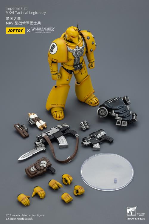 Warhammer: The Horus Heresy Imperial Fists MKVI Tactical Legionary 1/18 Scale Action Figure Gallery Image 12