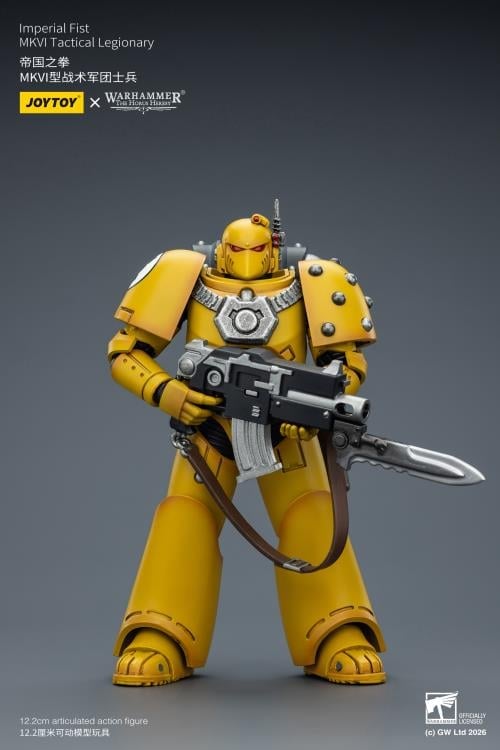 Warhammer: The Horus Heresy Imperial Fists MKVI Tactical Legionary 1/18 Scale Action Figure Gallery Image 5