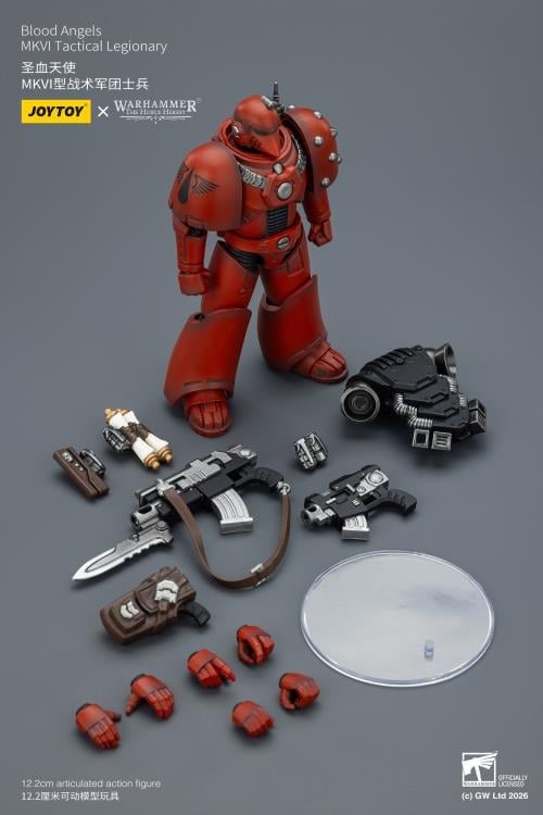 Warhammer: The Horus Heresy Blood Angels MKVI Tactical Legionary 1/18 Scale Action Figure Gallery Image 12