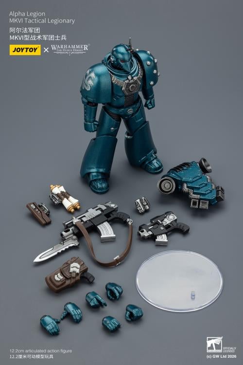 Warhammer: The Horus Heresy Alpha Legion MKVI Tactical Legionary 1/18 Scale Action Figure Gallery Image 12