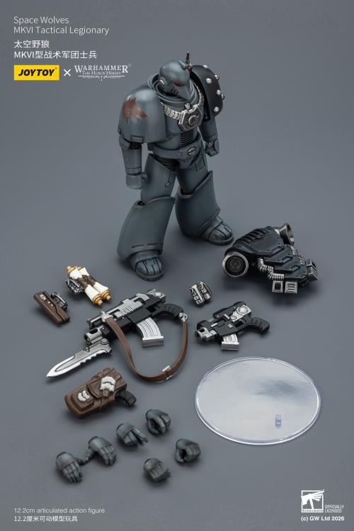 Warhammer: The Horus Heresy Space Wolves MKVI Tactical Legionary 1/18 Scale Action Figure Gallery Image 12