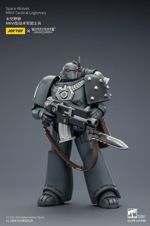 Warhammer: The Horus Heresy Space Wolves MKVI Tactical Legionary 1/18 Scale Action Figure Gallery Image 6