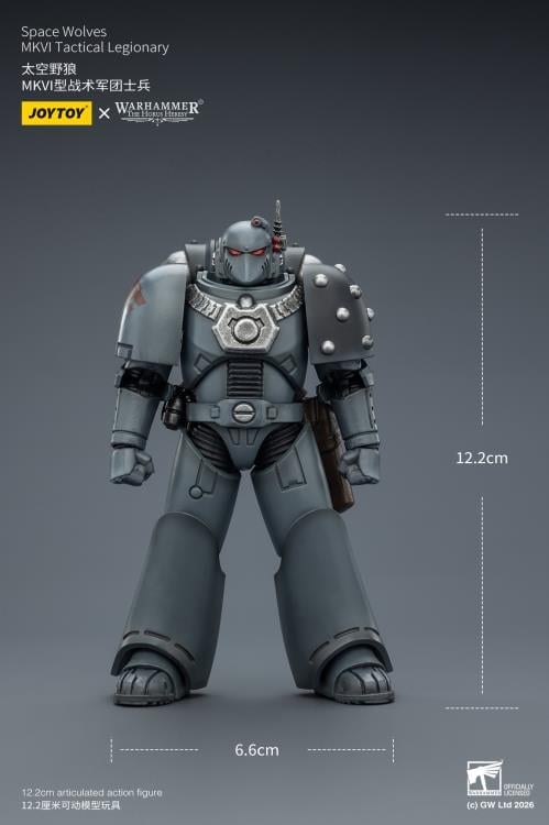 Warhammer: The Horus Heresy Space Wolves MKVI Tactical Legionary 1/18 Scale Action Figure Gallery Image 13