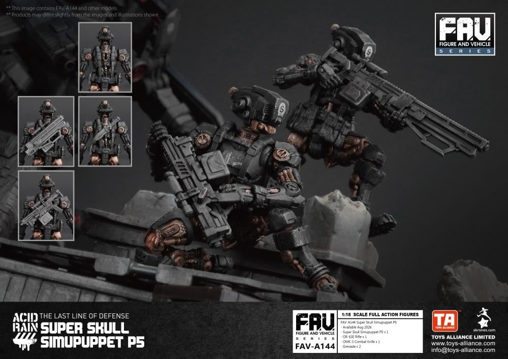 Acid Rain World FAV-A144 Super Skull Simupuppet P5 1/18 Scale Action Figure Gallery Image 10