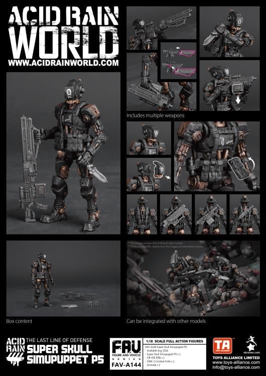 Acid Rain World FAV-A144 Super Skull Simupuppet P5 1/18 Scale Action Figure Gallery Image 12
