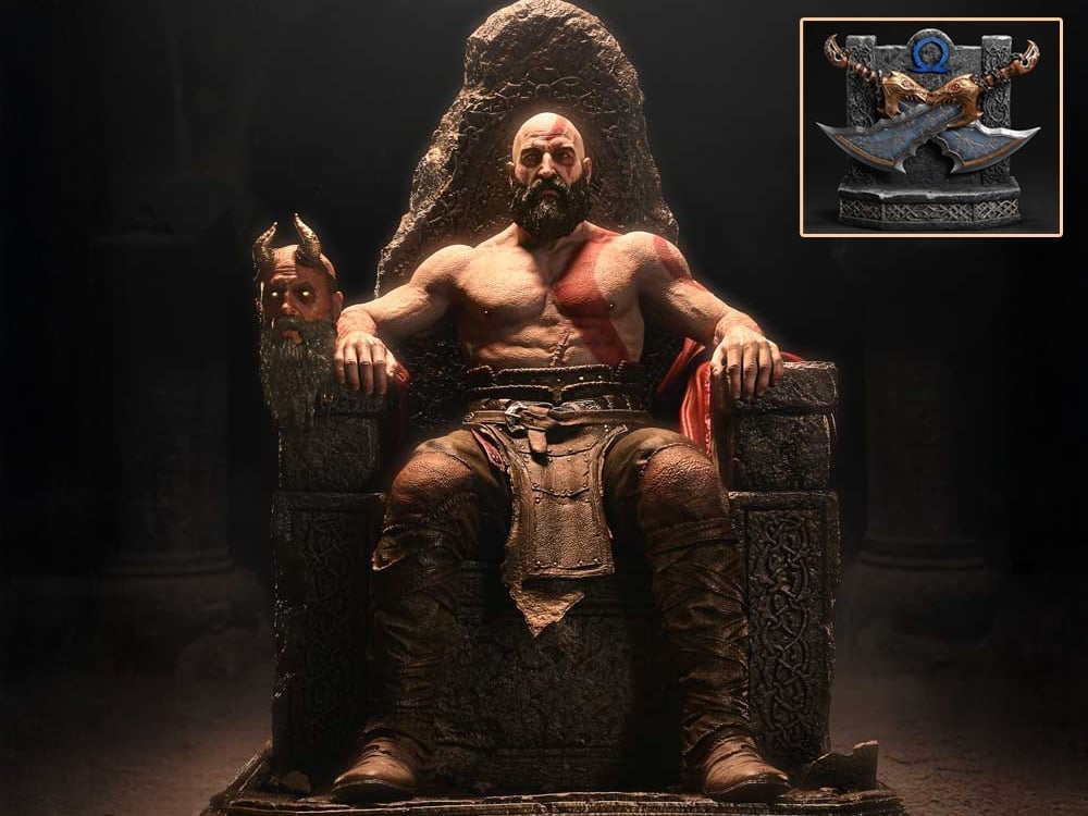God of War Ragnarok Throne Legacy Master Thyself Kratos (Bonus Ver.) 1/3 Scale Limited Edition Statue Gallery Image 1