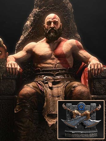 God of War Ragnarok Throne Legacy Master Thyself Kratos (Bonus Ver.) 1/3 Scale Limited Edition Statue Gallery Image 2
