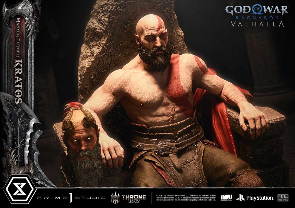 God of War Ragnarok Throne Legacy Master Thyself Kratos (Bonus Ver.) 1/3 Scale Limited Edition Statue Gallery Image 16