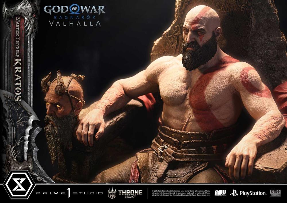 God of War Ragnarok Throne Legacy Master Thyself Kratos (Bonus Ver.) 1/3 Scale Limited Edition Statue Gallery Image 19