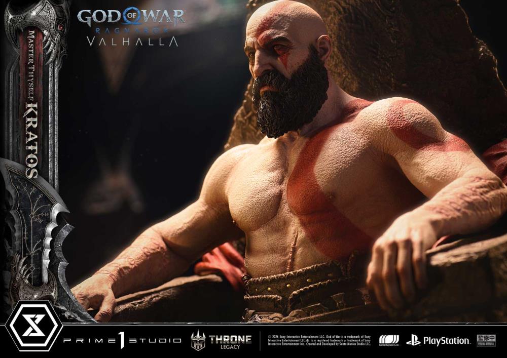 God of War Ragnarok Throne Legacy Master Thyself Kratos (Bonus Ver.) 1/3 Scale Limited Edition Statue Gallery Image 18