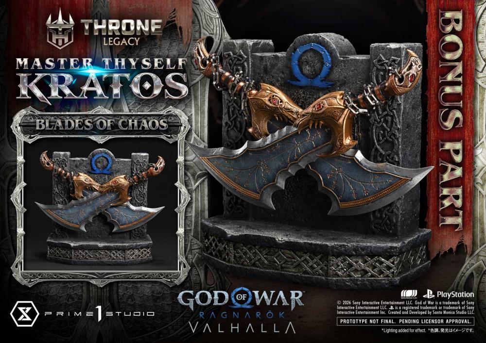 God of War Ragnarok Throne Legacy Master Thyself Kratos (Bonus Ver.) 1/3 Scale Limited Edition Statue Gallery Image 4