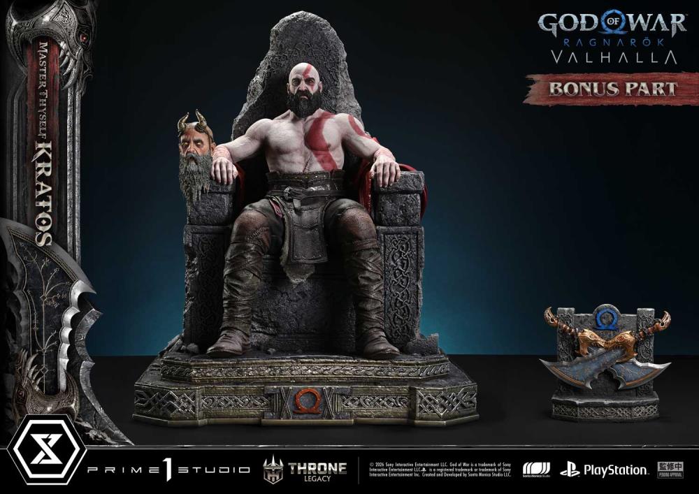 God of War Ragnarok Throne Legacy Master Thyself Kratos (Bonus Ver.) 1/3 Scale Limited Edition Statue Gallery Image 5