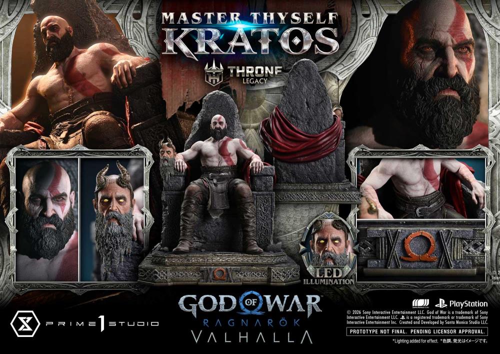 God of War Ragnarok Throne Legacy Master Thyself Kratos (Bonus Ver.) 1/3 Scale Limited Edition Statue Gallery Image 3