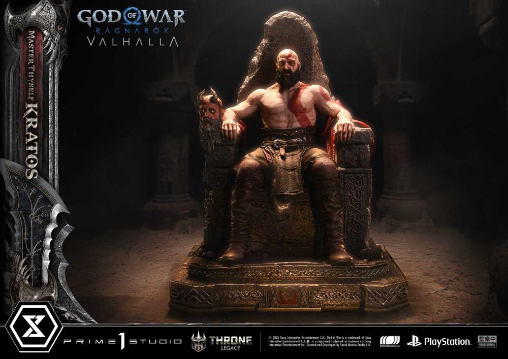 God of War Ragnarok Throne Legacy Master Thyself Kratos (Bonus Ver.) 1/3 Scale Limited Edition Statue Gallery Image 17
