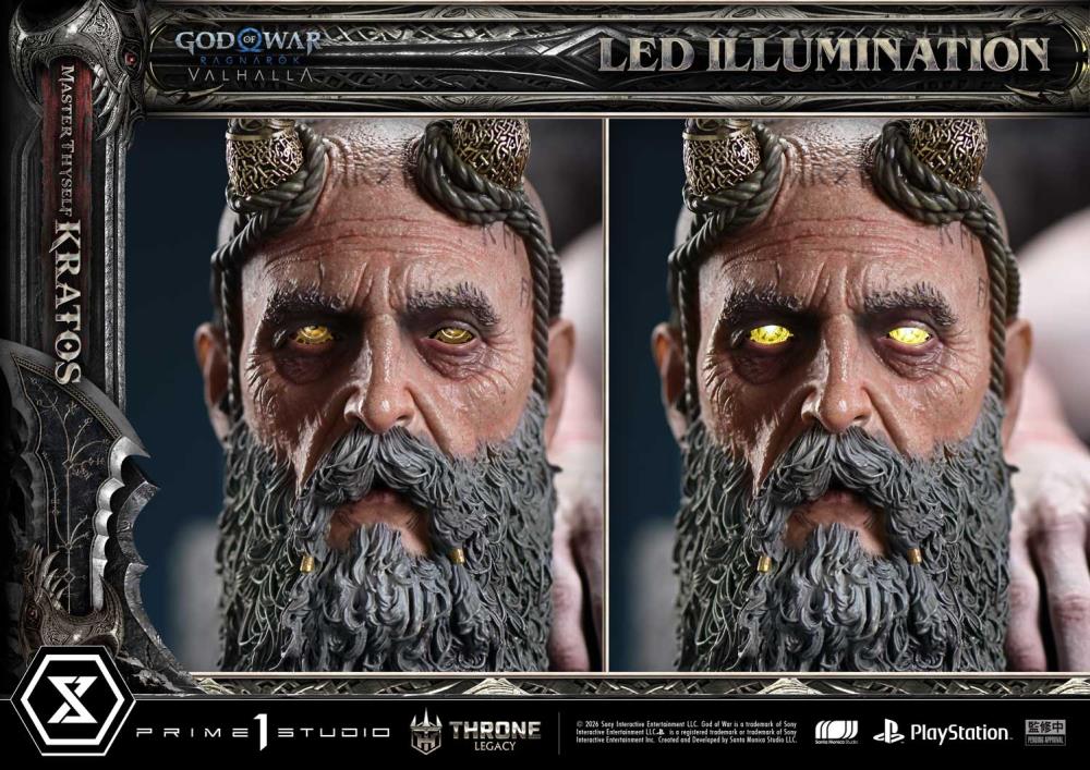 God of War Ragnarok Throne Legacy Master Thyself Kratos (Bonus Ver.) 1/3 Scale Limited Edition Statue Gallery Image 9