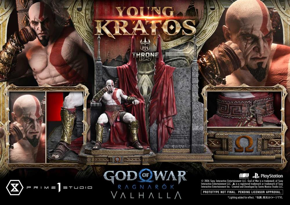 God of War Ragnarok Throne Legacy Young Kratos (Bonus Ver.) 1/3 Scale Limited Edition Statue Gallery Image 4