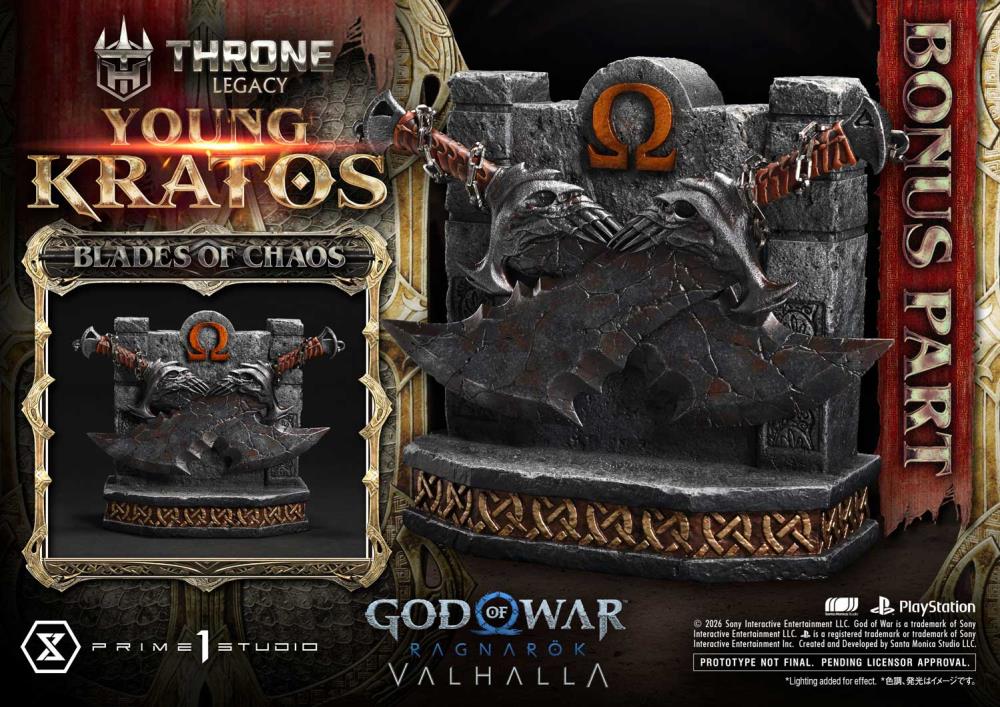 God of War Ragnarok Throne Legacy Young Kratos (Bonus Ver.) 1/3 Scale Limited Edition Statue Gallery Image 5