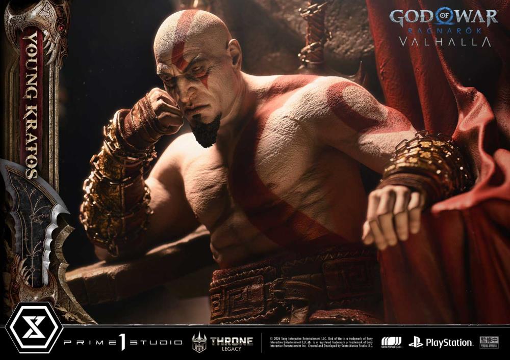 God of War Ragnarok Throne Legacy Young Kratos (Bonus Ver.) 1/3 Scale Limited Edition Statue Gallery Image 16